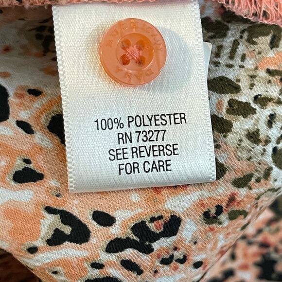 Dana Buchman snake print button down shirt M - Picture 5 of 7